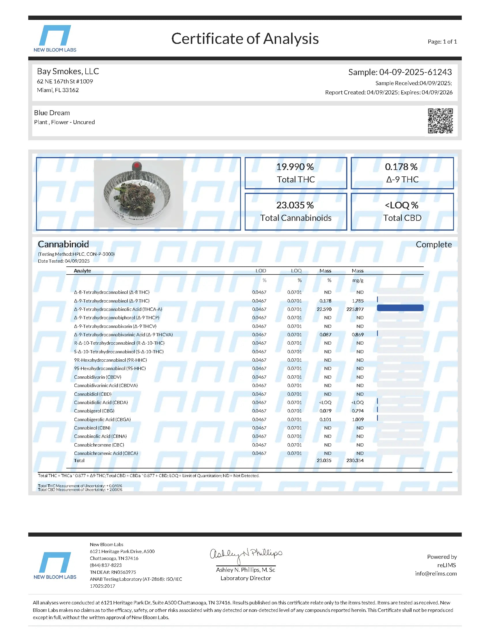 Blue Dream THC-A Flower supergreenshempco